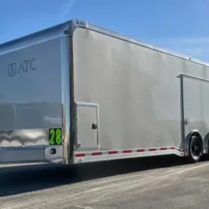 Enclosed ATC Car Trailer 2026 28ft. Aluminum ROM 550 w/LifeTrac & Large Escape Door 5950