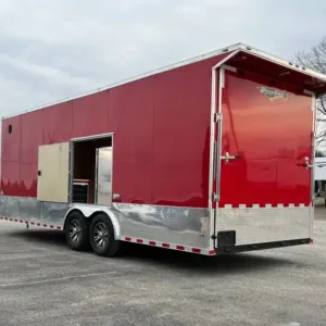 Enclosed Car Hauler 2026 24ft. Econo-Max 7k Axles, 8ft. Interior, Alum Wheels, Rear Wing, Toolbox & Cabinets 9255