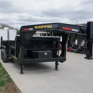 Hydraulic 7’x16′ 2ft Side Gooseneck Dump Trailer (2) 7K Axles