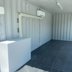 Modified 20FT container office with Glass door & AC - M-W Containers