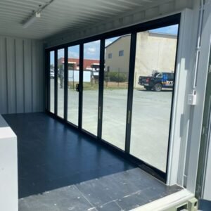 Modified 20FT container office with Glass door & AC - M-W Containers