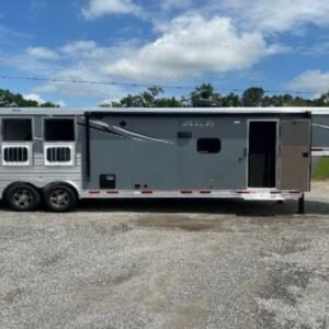 New 2024 Lakota 8313RKBGLQ Charger 3 Horse Trailer with 13' Short Wall