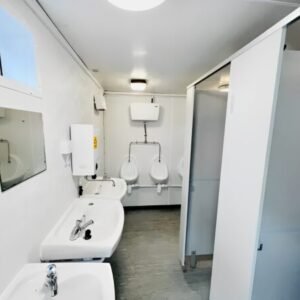 Toilet Block + Shower 24 x 9 Ft | 4 + 1 Toilet | Separate Shower Room - M-W Containers