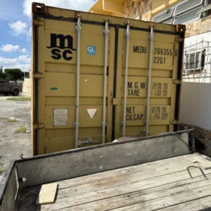 Used 20ft Conex Shipping / Storage Container - Yellow/Gold - Priced to Sell! used 20ft conex container for sale at AnchorBox (view 3)