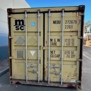 Used 20ft Conex Shipping / Storage Container - Yellow/Gold - Priced to Sell! used 20ft conex container for sale at AnchorBox (view 4)