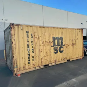 Used 20ft Conex Shipping / Storage Container - Yellow/Gold - Priced to Sell! used 20ft conex container for sale at AnchorBox (view 5)
