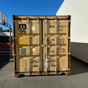 Used 20ft Conex Shipping / Storage Container - Yellow/Gold - Priced to Sell! used 20ft conex container for sale at AnchorBox (view 6)