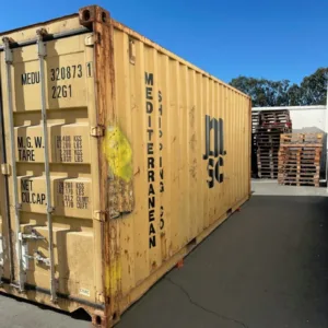 Used 20ft Conex Shipping / Storage Container - Yellow/Gold - Priced to Sell! used 20ft conex container for sale at AnchorBox (view 7)