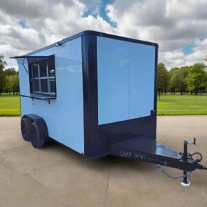 7′ X 14′ White W/ Blackout Concession Trailer Event Catering