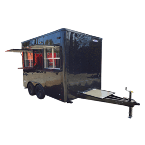 8.5′ X 12′ Black Concession Trailer Ticket Booth Office
