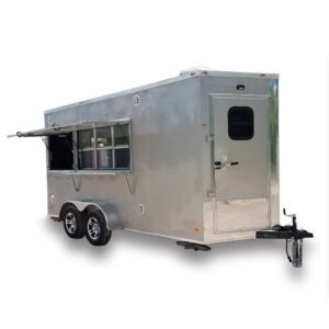 7′ x 16′ Arizona Beige Enclosed Custom Concession Trailer