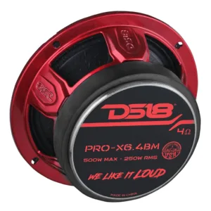 DS18 PRO-X6.4BM 6.5” 250W RMS Bullet Midrange Speaker 4-Ohm (Single)