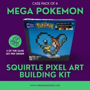 MEGA Pokémon Squirtle Pixel Art Building Kit – Case Pack of 4