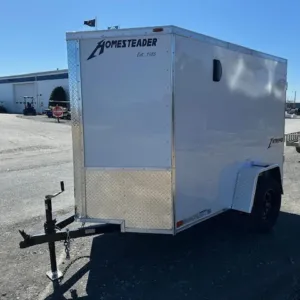 Homesteader 5 x 8 Enclosed V-Nose Cargo Trailer, nose 5x8 enclosed car hauler for sale at AnchorBox (view 4)