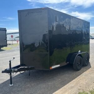 Homesteader 6 x 12 V-Nose Enclosed Cargo Trailer - Black Trim, 6x12 enclosed car hauler for sale at AnchorBox (view 4)