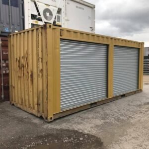 Yellow 20ft Used Container - Dual Side Roll-Up Doors, yellow used shipping container for sale at AnchorBox (view 3)
