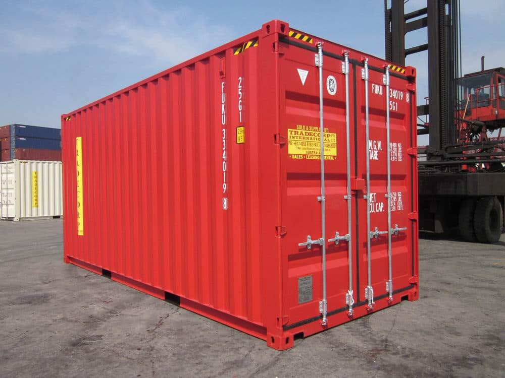 20ft High Cube Shipping Container (Red) 20ft High Cube Shipping Container (Red), red 20ft high cube shipping container for sale at AnchorBox (view 4)