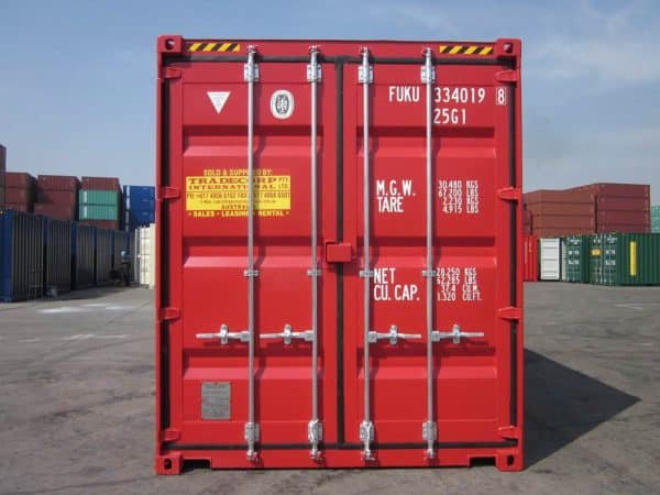 20ft High Cube Shipping Container (Red) 20ft High Cube Shipping Container (Red), red 20ft high cube shipping container for sale at AnchorBox (view 2)