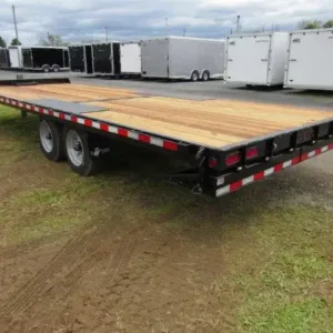 BWise 8 x 24 Deckover Power Tilt 8K Torsion Axles, 8x24 equipment trailer for sale at AnchorBox (view 2)