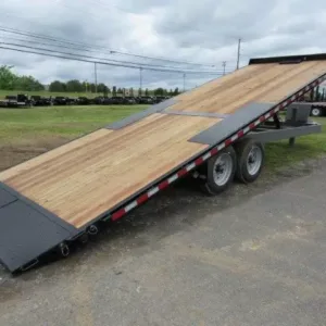 BWise 8 x 24 Deckover Power Tilt 8K Torsion Axles, 8x24 equipment trailer for sale at AnchorBox (view 5)