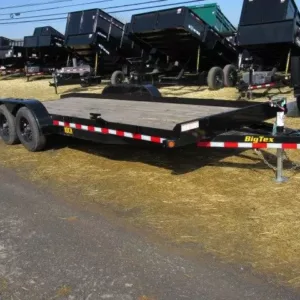 Big Tex 83″ x 20′ Wood Deck Open Car Trailer 10K GVW, wood open car hauler for sale at AnchorBox (view 3)