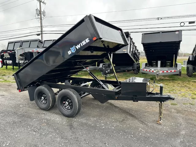 BWise 6 x 10 Deckover Dump Trailer 10K Spreader Gate 10k 6x10 Dump Trailer for sale at AnchorBox Containers