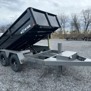 BWise 6 x 10 Low Profile Dump Trailer Hydraulic Jack, low 6x10 dump trailer for sale at AnchorBox (view 2)