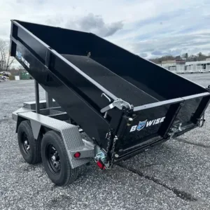 BWise 6 x 10 Low Profile Dump Trailer Hydraulic Jack, low 6x10 dump trailer for sale at AnchorBox (view 4)