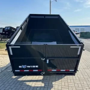 BWise 7 x 14 High Side Dump Trailer Barn Doors, high 7x14 dump trailer for sale at AnchorBox (view 5)