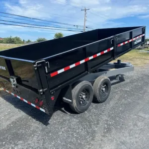 BWise 7 x 16 Deckover Dump Trailer Fold Down Sides, 7x16 dump trailer for sale at AnchorBox (view 3)