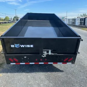 BWise 7 x 16 Deckover Dump Trailer Fold Down Sides, 7x16 dump trailer for sale at AnchorBox (view 4)