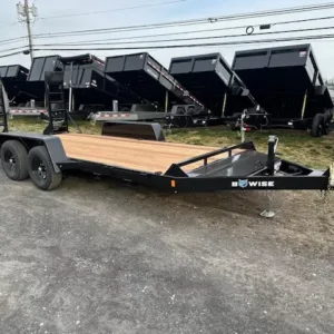 BWise 7 x 16 Low Profile Equipment Trailer Ladder Ramps, bwise 7x16 equipment trailer for sale at AnchorBox (view 3)