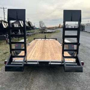 BWise 7 x 16 Low Profile Equipment Trailer Ladder Ramps, bwise 7x16 equipment trailer for sale at AnchorBox (view 4)