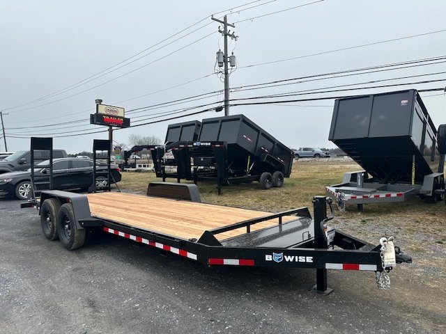 BWise 7 x 20 Heavy Duty Equipment Trailer - Ladder Ramps Bwise 7 x 20 Equipment Trailer Ladder for sale at AnchorBox Containers