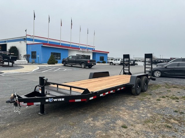 BWise 7 x 20 Heavy Duty Equipment Trailer - Ladder Ramps BWise 7 x 20 Heavy Duty Equipment Trailer - Ladder Ramps, 7x20 equipment trailer for sale at AnchorBox (view 3)
