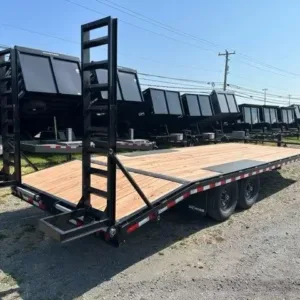 BWise 8.5 x 24 Deckover Equipment Trailer Ladder Ramps, bwise 8.5x24 equipment trailer for sale at AnchorBox (view 3)