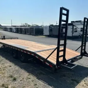 BWise 8.5 x 24 Deckover Equipment Trailer Ladder Ramps, bwise 8.5x24 equipment trailer for sale at AnchorBox (view 2)
