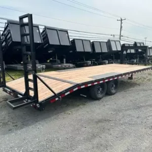 BWise 8.5 x 24 Gooseneck Equipment Trailer Ladder Ramps, 8.5x24 equipment trailer for sale at AnchorBox (view 4)