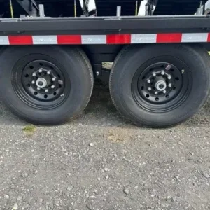 BWise 8.5 x 24 Gooseneck Equipment Trailer Ladder Ramps, 8.5x24 equipment trailer for sale at AnchorBox (view 3)