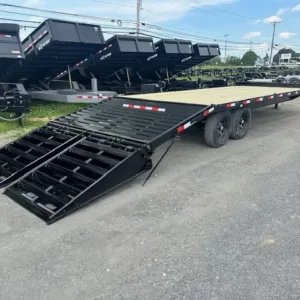 CAM Superline 8 x 25 Deckover Equipment Trailer Super Ramps, cam 8x25 equipment trailer for sale at AnchorBox (view 2)