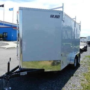 Car Mate 7 x 12 V-Nose Enclosed Trailer, car 7x12 contractor trailer for sale at AnchorBox (view 2)