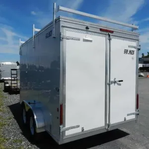 Car Mate 7 x 12 V-Nose Enclosed Trailer, car 7x12 contractor trailer for sale at AnchorBox (view 5)