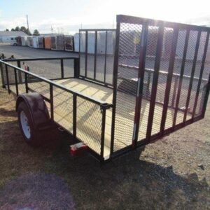 Carry-On 6.4 x 12 Landscape Utility Trailer - Side ATV Gate, 6.4x12 powersport trailer for sale at AnchorBox (view 4)