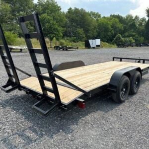 Carry On 7 x 18 Low Profile Equipment Trailer Ladder Ramps, profile 7x18 equipment trailer for sale at AnchorBox (view 3)