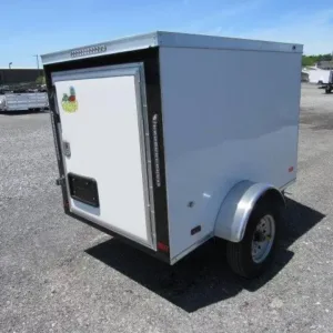 Covered Wagon 4×6 Enclosed Cargo Trailer, covered 4x6 enclosed car hauler for sale at AnchorBox (view 3)