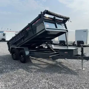 Covered 6 x 12 Dump Trailer for sale at AnchorBox Containers