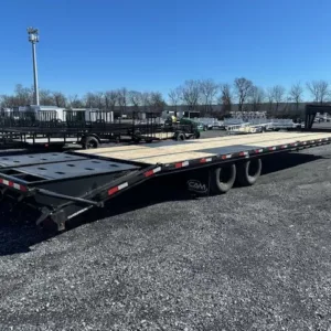 CAM Superline 8 x 40 Deckover Gooseneck Equipment Trailer, 8x40 gooseneck trailer for sale at AnchorBox (view 4)