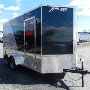 Homesteader 7 x 14 V-Nose Enclosed Cargo Trailer, nose 7x14 enclosed car hauler for sale at AnchorBox (view 4)