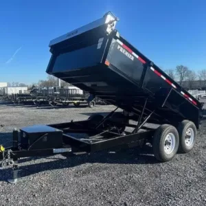 Premier 7 x 12 Low Profile Dump Trailer 12000 lb GVW, premier 7x12 dump trailer for sale at AnchorBox (view 2)