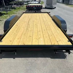 Premier 7 x 16 Open Wood Deck Car Trailer, premier 7x16 open car hauler for sale at AnchorBox (view 2)